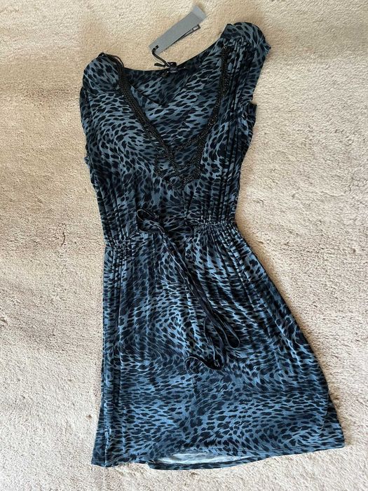 Rochie Orsay neagră cu paiete rotunde, mărime L