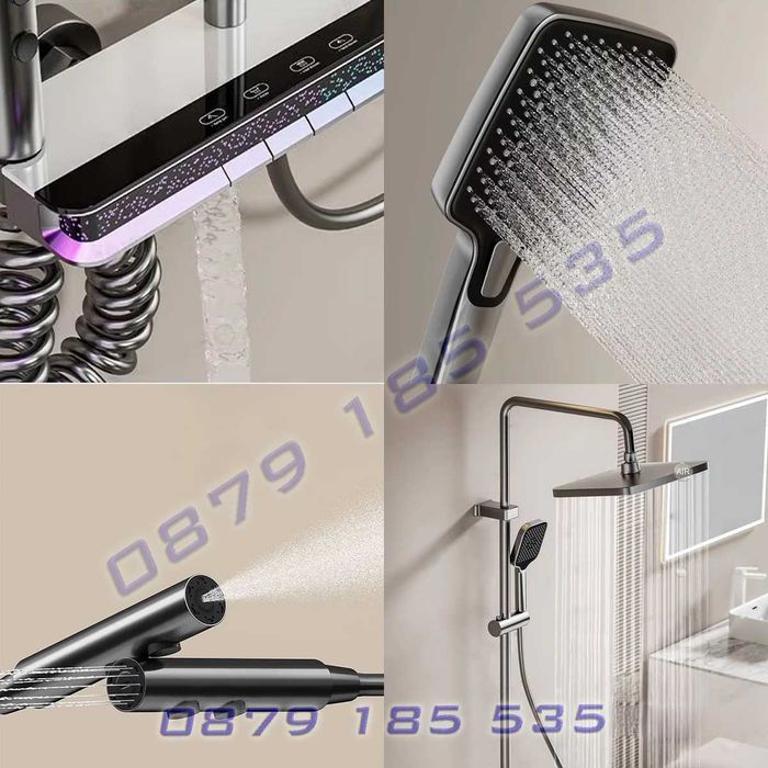 Луксозна душ система светещ Космос смесител слушалка пита функции баня