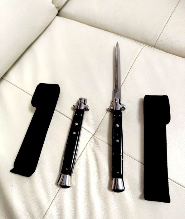 Cuțit Sicilian 34 cm / Briceag Stileto Negru , nou