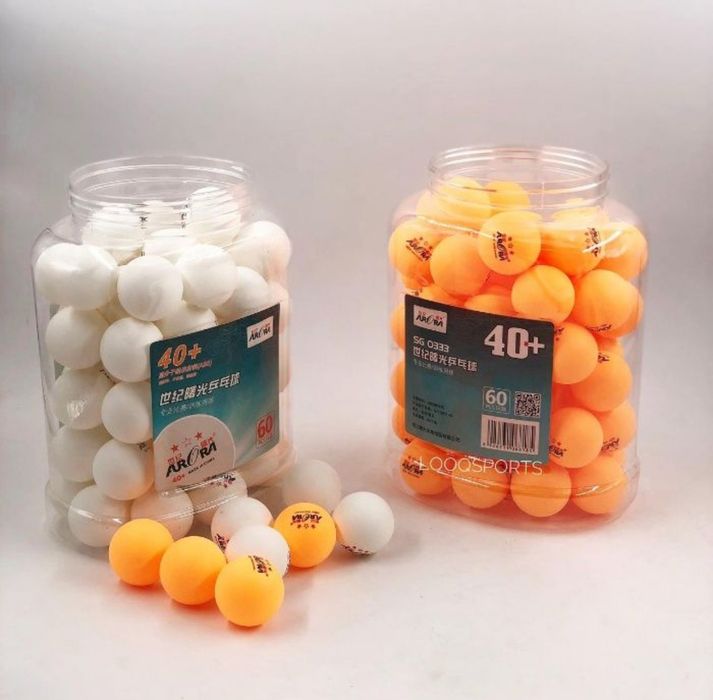 Шарики (мячи) для настольного тенниса Aurora банка 60 штук