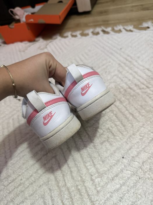 Детски/Юношески Маратонки Nike Court Borough Low 2 (Бяло/Розово)