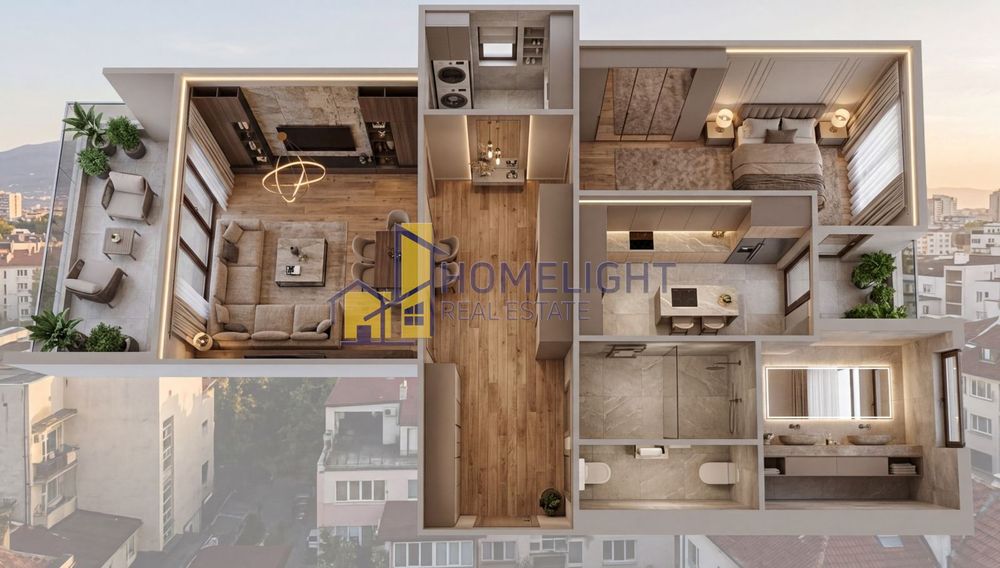 Двустаен апартамент в кв. Дружба 1