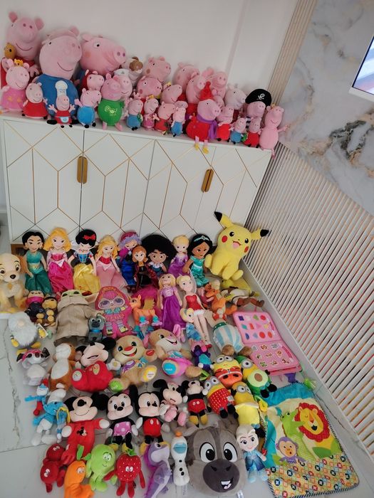 Purcelusi peppa pig din desene  15-50 cm din pluș, printese disney