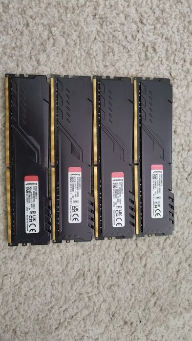 Kit 32gb Dual Chanel 4x8gb Kingston Fury 3200mhz Racire Pasiva DDR4