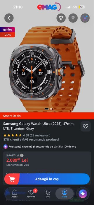Samsung galaxy watch ultra (2025)47mm Lte