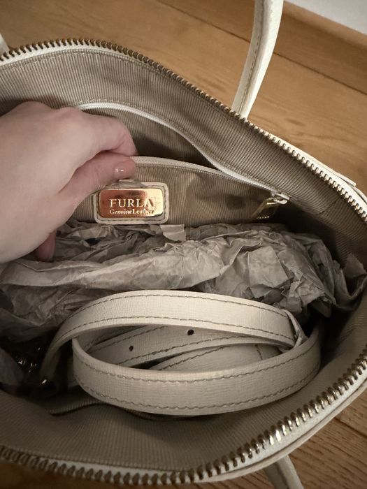 Furla Tessa Tote small bag чанта бяла
