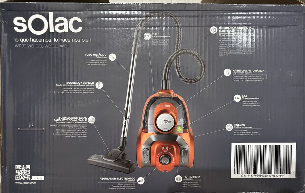 Прахосмукачка SOLAC AS3244 APOLLO 800.0 W