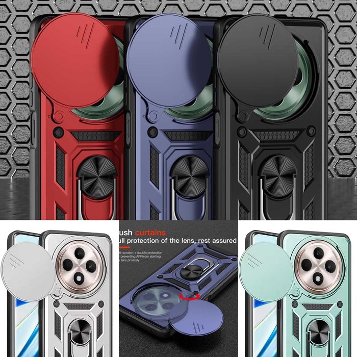 Husa hybrid Armor cu inel pentru Oppo Reno12 F 5G / Oppo Reno 12 F 5G