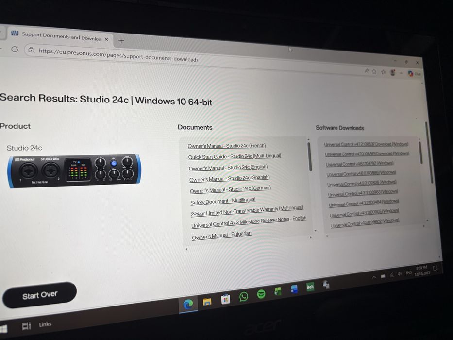 Interfata audio Presonus Studio 24C