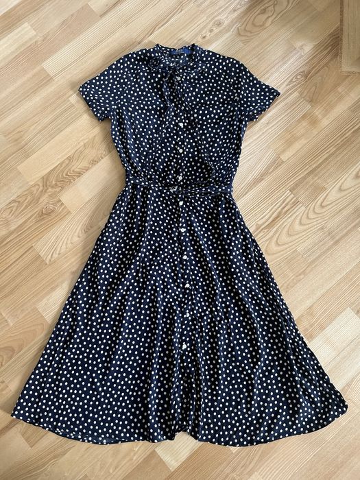 Rochie Polo Ralph Lauren damă M (EU 38) din viscoză– bleumarin cu buline