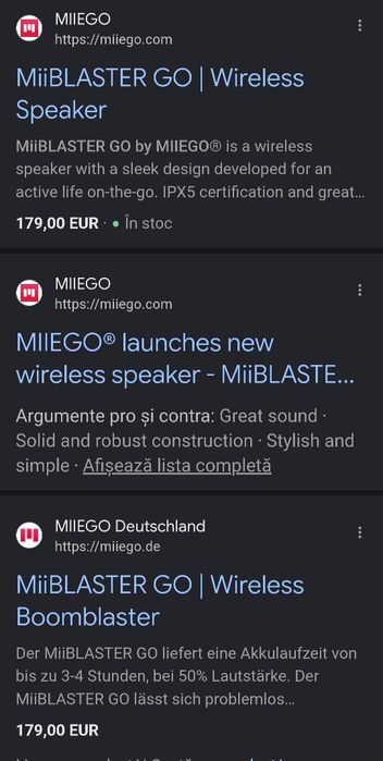 Boxă Portabilă MIIEGO MiiBLASTER GO Denmark – 30W, Rezistentă la Apă (IPX5), Sunet Spațial, Lumini RGB, USB-C & AUX