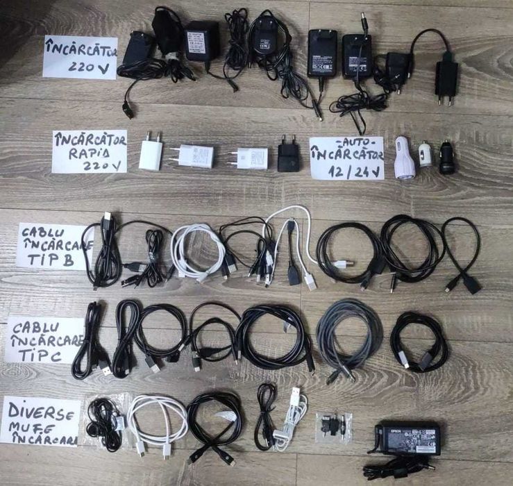 Incarcatoare/cabluri/mufe-220V/12-24 pentru telefoane diferite modele