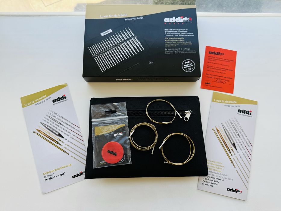 Набор спиц AddiClick Basic 650-2 на подарок НОВЫЙ!