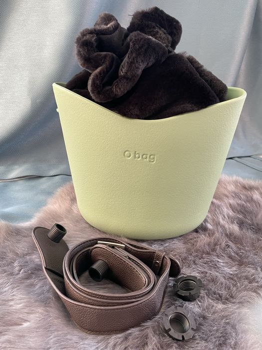 Geanta cauciuc OBag usor costumizabila verde menta