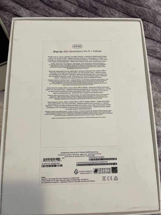 Ipad air 5  2022 celullar M1