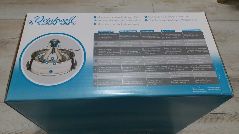 Fantana pentru pisici si caini Drinkwell 360 stainless steel