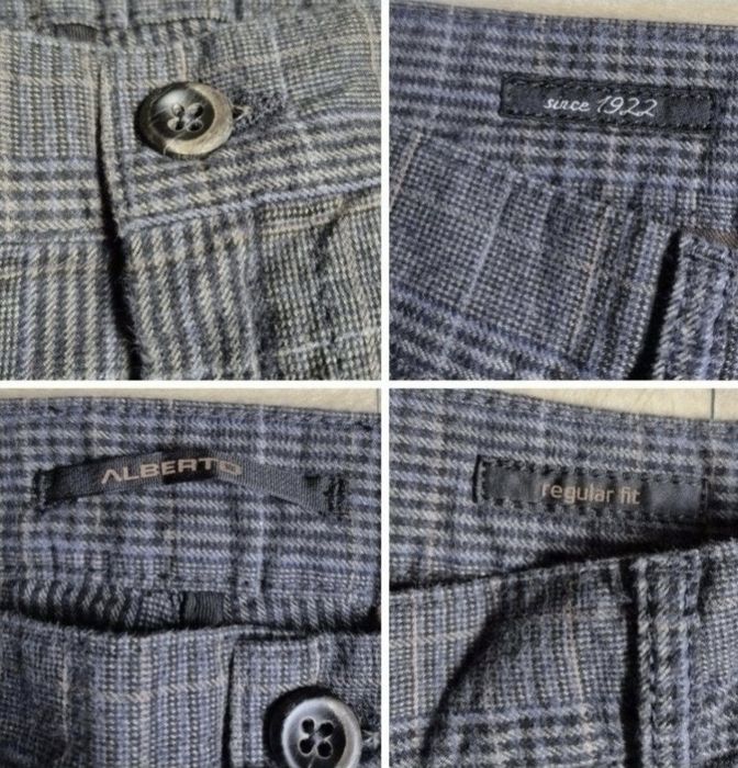 Pantaloni Bărbătești Alberto Lou-J Colour Check, Regular Fit - W36/L34