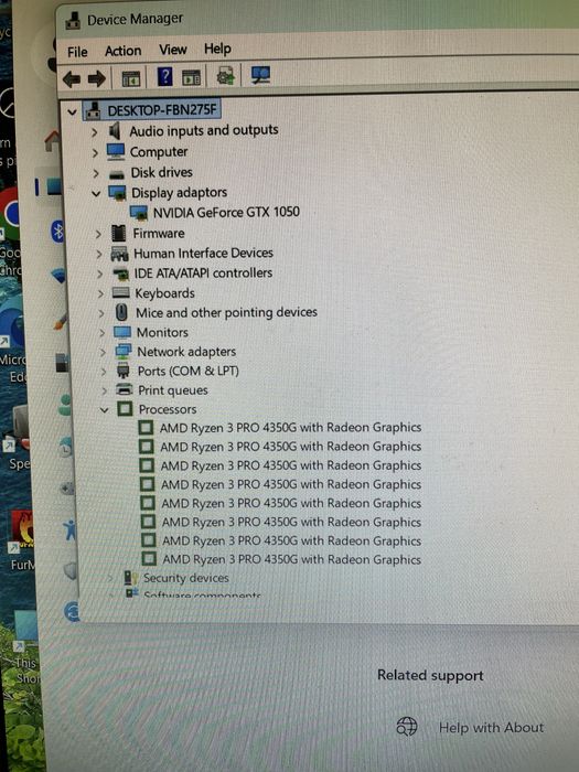 Pc Gamingsau Ofice Lenovo, Ryzen 4350G, GTX 1050, ssd, wifi