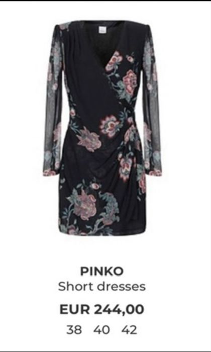Pinko нежна флорална рокля с бродерия размер XS