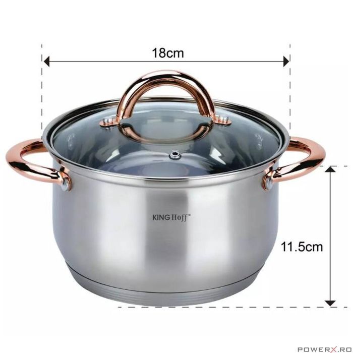 Set 6 oale cu capac,16/16/18/20/24/24 cm,Kinghoff