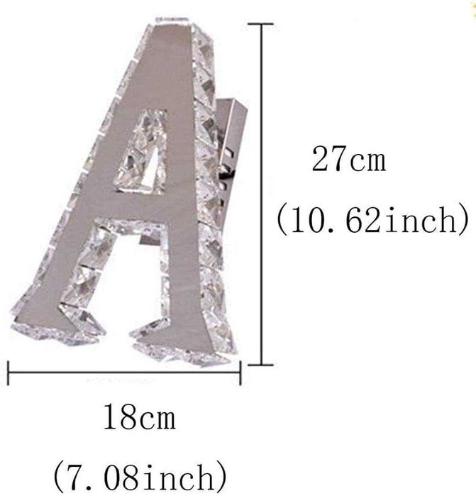 lumina lustra aplica veioza led cristal sticla litera A, E, V, I