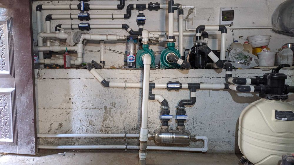 установка фильтрационного оборудования для бассейна, любой сложности