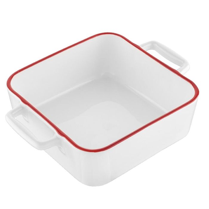 Vas termorezistent din ceramica patrat pentru cuptor, 27 cm,