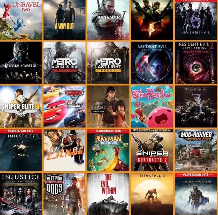 Продажа игр на ps 4,5
