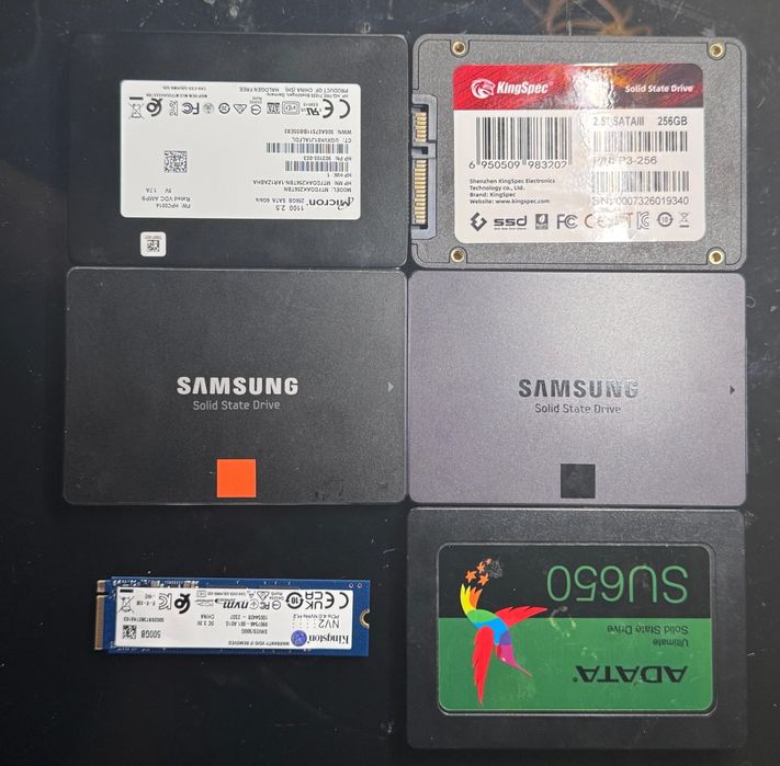 SSD 512 GB M2 Kingston - SSD 128 samsung
