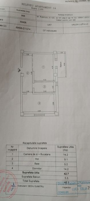 Apartament 2 camere decomandat Valea Lupului