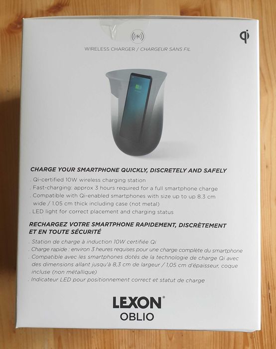 Stație wireless 2in1 pentru încărcare și sterilizare telefon. Sigilat. Lexon