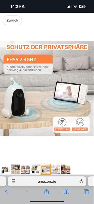 Бебешки монитор без WiFi 5" HD видео