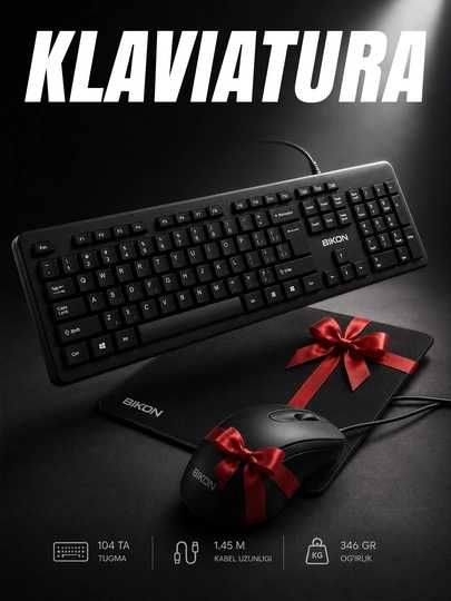 Sifatli "OPTOM" narxda klaviatura va sichqoncha + GILAMCHA sovg'a