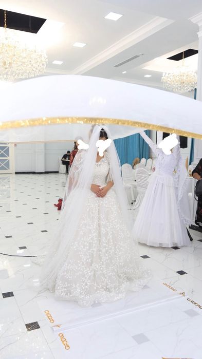 Свадебное платье б/у, XS–S