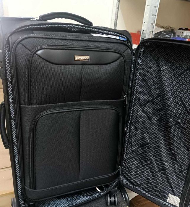 Комплект куфари SHOWKOO от 3 части, включва 3 текстилни куфара  M-L-XL, TSA заключване