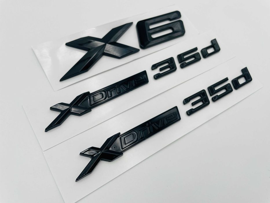 Set embleme compatibile BMW X6 x-drive 35d negru