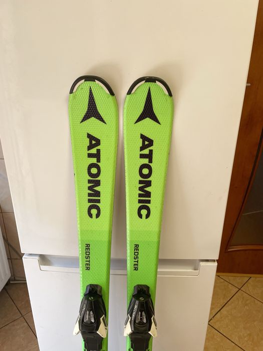 Schiuri copii 120 cm atomic  j2 cu clapari set skiuri