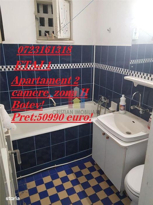 ETAJ 1! Apartament 2 camere, 2 Balcoane, zona H Botev