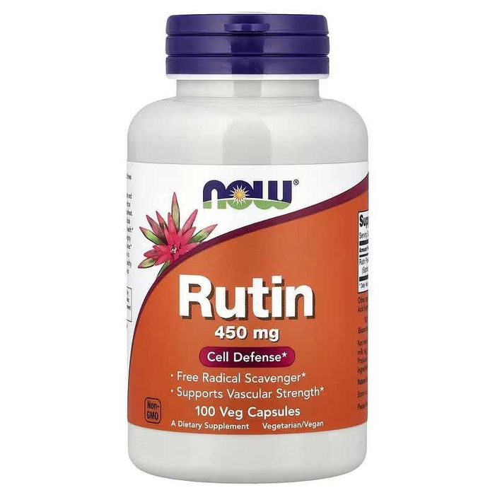 NOW Foods Rutin рутин 450 мг, 100 растительных капсул