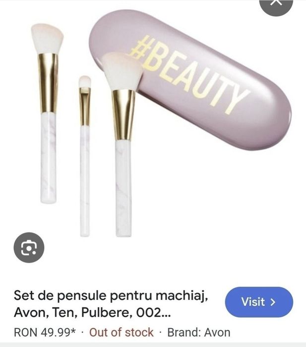 Set de pensule pentru machiaj, Avon, Romantic Nudes