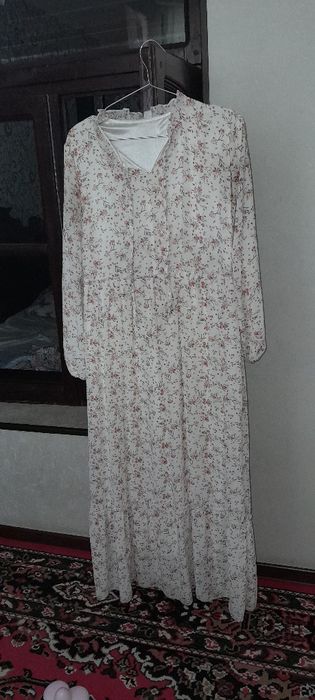 Платье шифон астарли бежевый рангда майда гулли