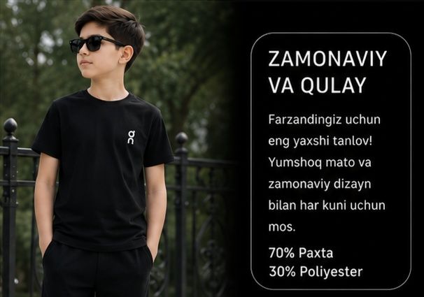 Bolalar uchun Premium Futbolka(7-14 Yosh)