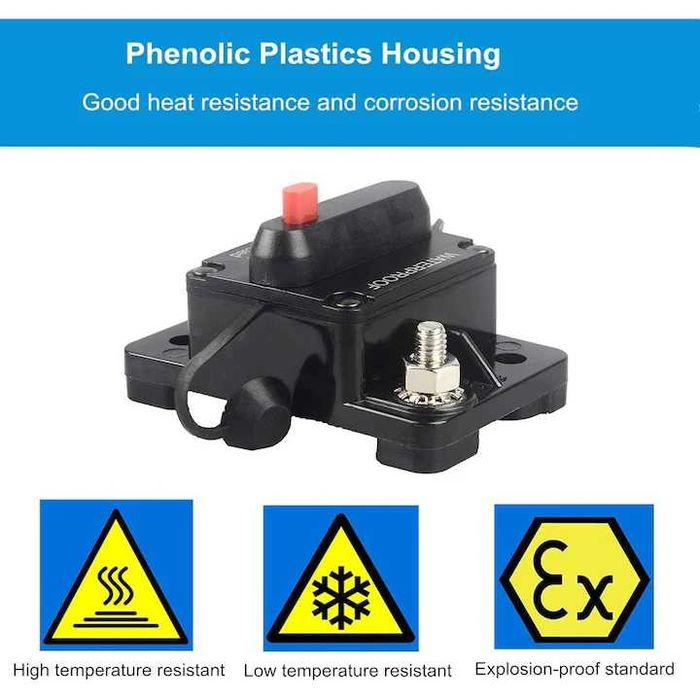 Автоматичен ел предпазител 50А-300А, 12V, Водоустойчив,72x46x31mm,