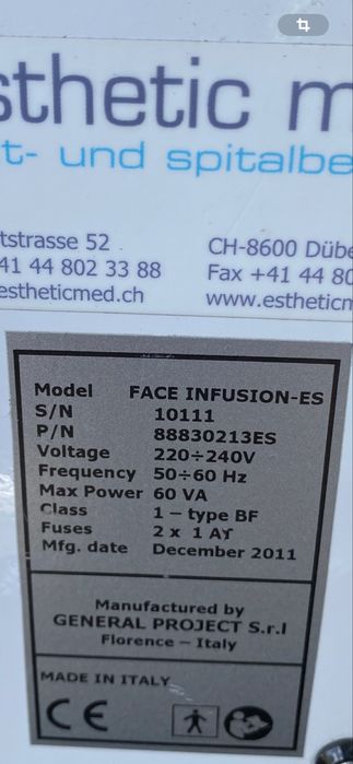 Козметичен апарат Face infusion-es