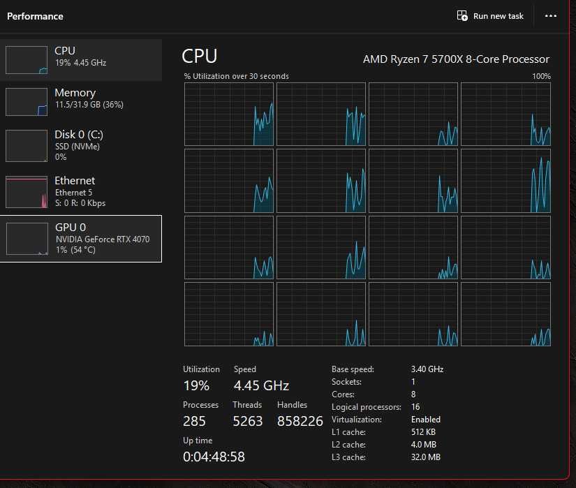 Геймърски компютър  PC / Ryzen 7 5700X / 32GB 3600MHz / 1TB M.2 /