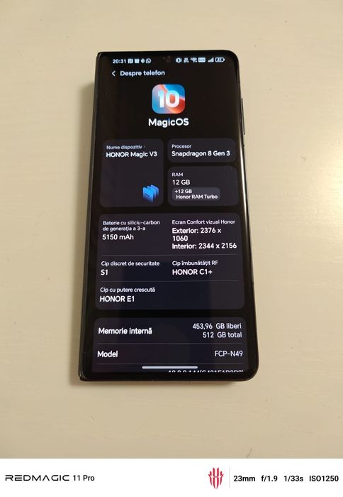 Vând/schimb Honor Magic V3 512/12 GB full box