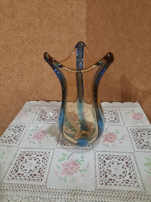 Винтажная ваза Богемия,  Чехословакия,  автор Hana Machovska, гутная т