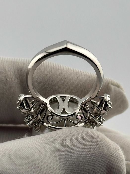 Кольцо с жемчугом и бриллиантами 0,65 ct