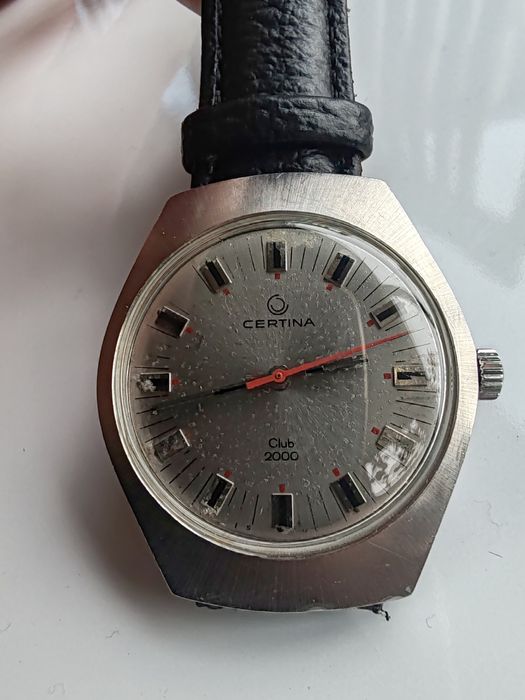 Ceas Certina Club 2000 Mecanic 36x42 Mm Funcționează Impecabil!