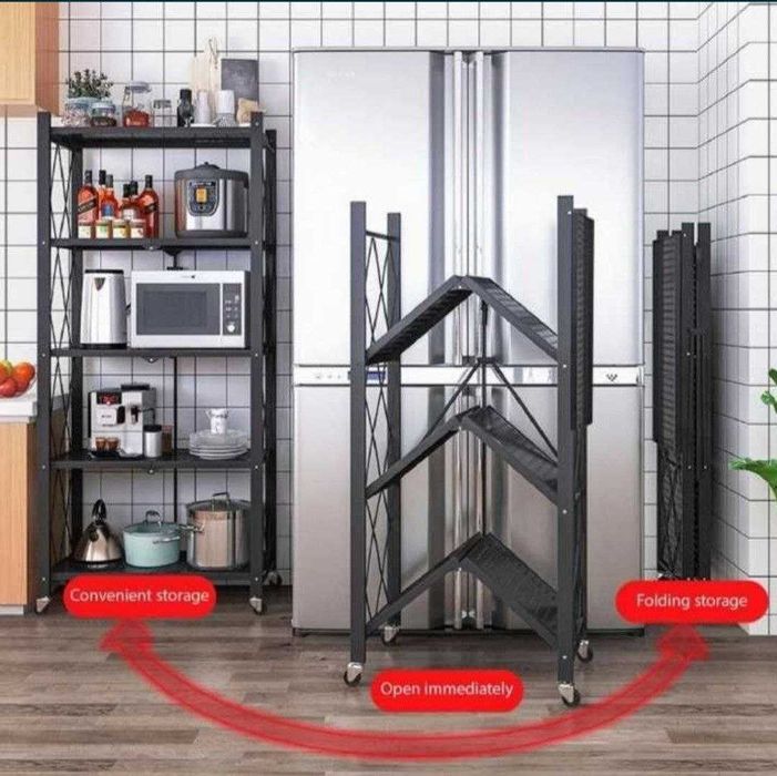 Складной стеллаж отличается актуальным минималистичным дизайном